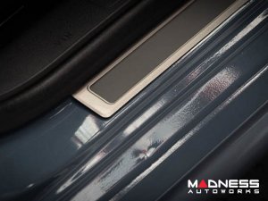 FIAT 500 Door Sills - Stainless Steel - ABARTH Logo